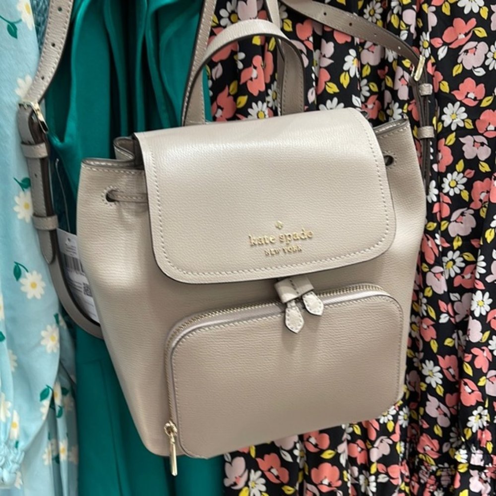 Kate Spade Darcy Flap Backpack Warm Taupe - Picture 11 of 16